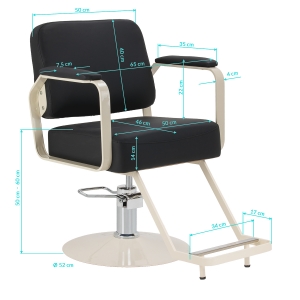 Hairdressing chair Omega Aurora black (154506)