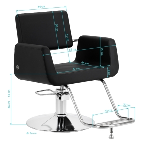 Hairdressing chair Omega Lyra black (154509)