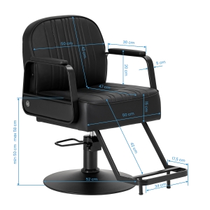 Hairdressing chair Omega Luna black (154515)