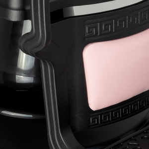 Barber chair Gabbiano President pink with black base (155248)