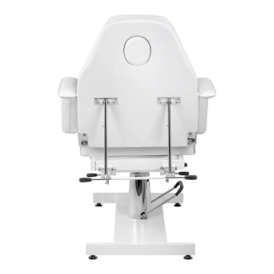 Hydraulic pedicure beauty chair Sillon 210 with rocking function and split footrest white (155703)