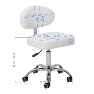 Cosmetic stool Giovanni Y08 white (155729)