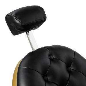 Barber chair Gabbiano Niccolo black with gold base (155917)