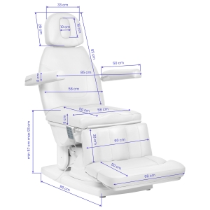 Kate electric podiatry chair, 4 actuators, white (132856)
