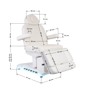 COSMETIC ELECTRIC CHAIR. AZZURRO 708B EXCLUSIVE 4 MOTOR HEATED  (134887)