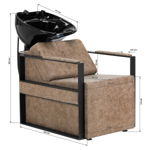 Hairdressing Wash Unit Modena Black Antique (148057)