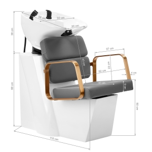 Gabbiano Porto hair wash unit gold gray (148040)