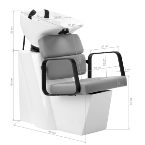 Gabbiano Porto-BM hair wash unit gray (148044)