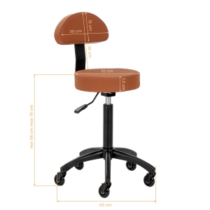Gabbiano hairdressing stool D026 brown (154213)