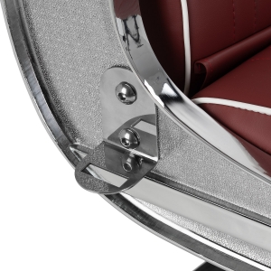 Gabbiano Visionerio barber chair red chrome frame (155244)