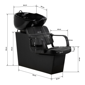 Hairdressign Wash Unit Hair System Komodo Black (155303)