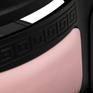 Barber chair Gabbiano President pink with black base (155248)