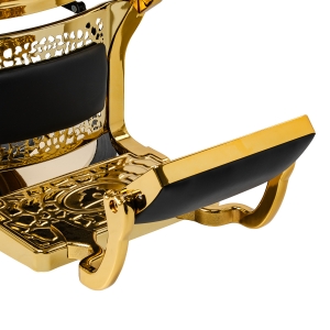 Barber chair Gabbiano Niccolo black with gold base (155917)