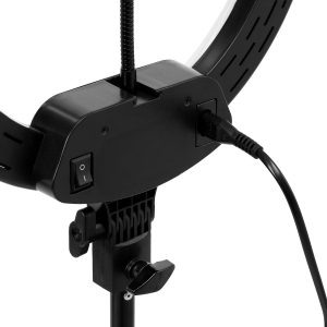 Lamp Ring Light 13"" 36W LED with stand black (131446)