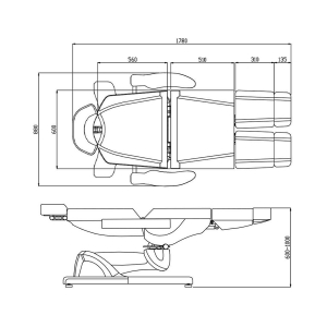 Electric cosmetic chair azzurro 869as pedi 5 motor rotary white (114877)