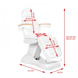 COSMETIC ELECTRIC CHAIR. LUX WHITE HEATED (142852)