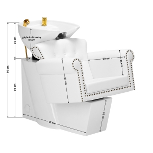 Gabbiano hairdressing wash unit Berlin gold white (112855)