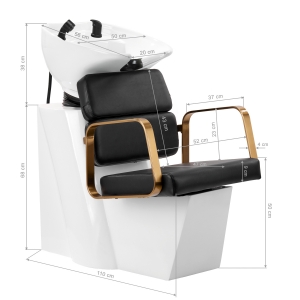 Gabbiano Porto hair wash unit gold black (148038)