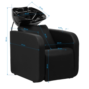 Gabbiano Sylvia hairdressing wash station black (148997)