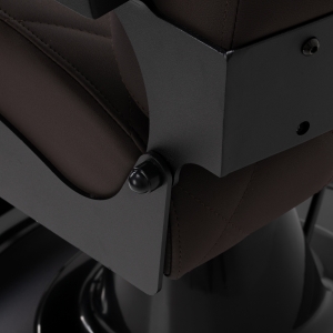 Gabbiano barber chair Bruno with black frame Brown  (153408)