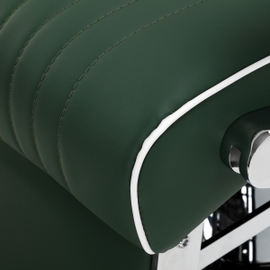 Gabbiano Visionerio barber chair green chrome frame (155243)