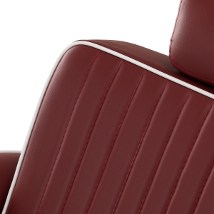 Gabbiano Visionerio barber chair red chrome frame (155244)