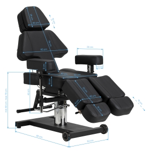 Pro Ink 605 tattoo chair smooth adjustment black (154510)