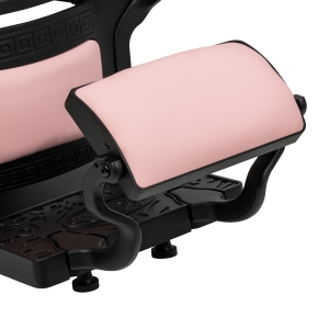 Barber chair Gabbiano President pink with black base (155248)