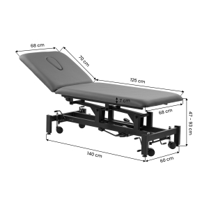 Hydraulic Rehabilitation Table for Massage and Physiotherapy Balance Solidum 5 grey (155375)