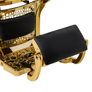 Barber chair Gabbiano Niccolo black with gold base (155917)