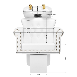 Gabbiano hairdressing wash unit Berlin gold white (112855)