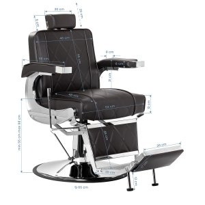 Hair System barber chair BM88066 brown (152035)