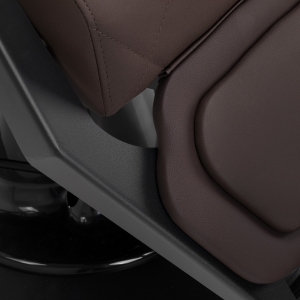 Gabbiano barber chair Bruno with black frame Brown  (153408)