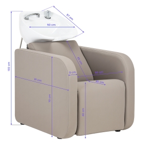 Gabbiano Sylvia hairdressing wash station beige (153419)