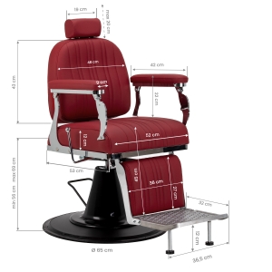 Gabbiano Elias barber chair red (155286)
