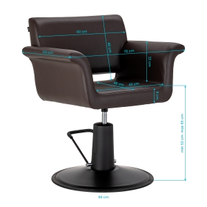 Gabbiano Lucca hairdressing chair brown (154154)