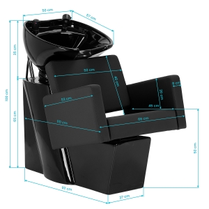 Gabbiano Vitoria hairdressing wash unit black (154202)