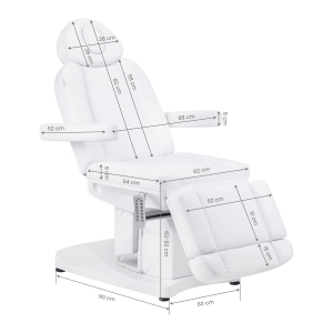 Electric Beauty Chair Azzurro 708A 4 motors super white (154882)