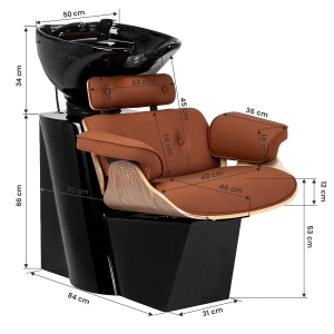Hairdressing wash unit Gabbiano Florencja brown (155654)