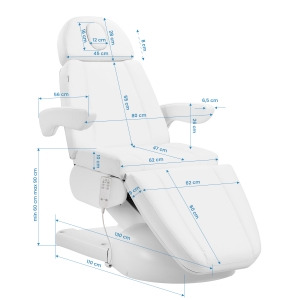 Cosmetic chair Azzurro Lux 3m white with heating (154877)