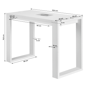 Cosmetic desk with extractor fan G031 white  (154232)