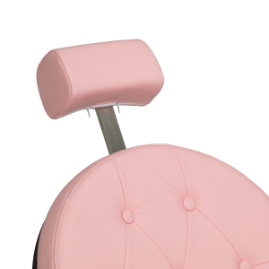 Barber chair Gabbiano President pink with black base (155248)