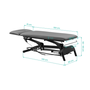 Electric rehabilitation table for massage and physiotherapy Balance Novus 2 grey (155373)