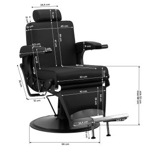 Gabbiano barber chair Continental black (148991)