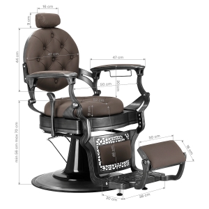Barber chair Gabbiano Niccolo Brown (148994)