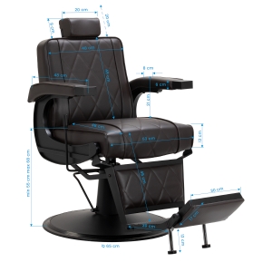 Hair System barber chair BM88066B brown (154180)