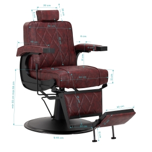 Hair System barber chair BM88066B brown (154181)