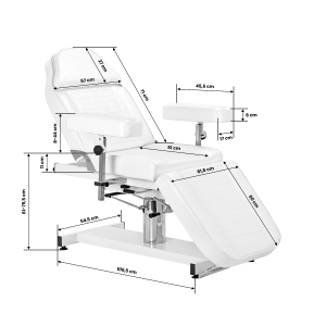 Cosmetic hydraulic chair Sillon A 210DH with cradle white (154692)