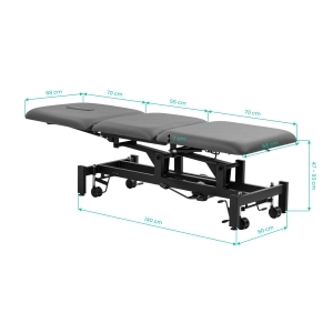 Hydraulic Rehabilitation Table for Massage and Physiotherapy Balance Solidum 3 grey (155368)