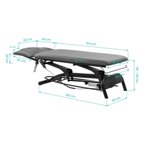 Electric rehabilitation table for massage and physiotherapy Balance Novus 4 grey (155374)